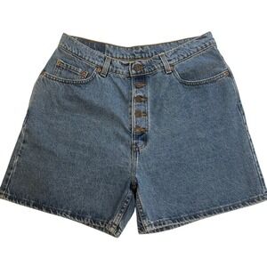 Levi's Women's Denim Shorts Size 16W Button Fly High Waist Vintage 90's
